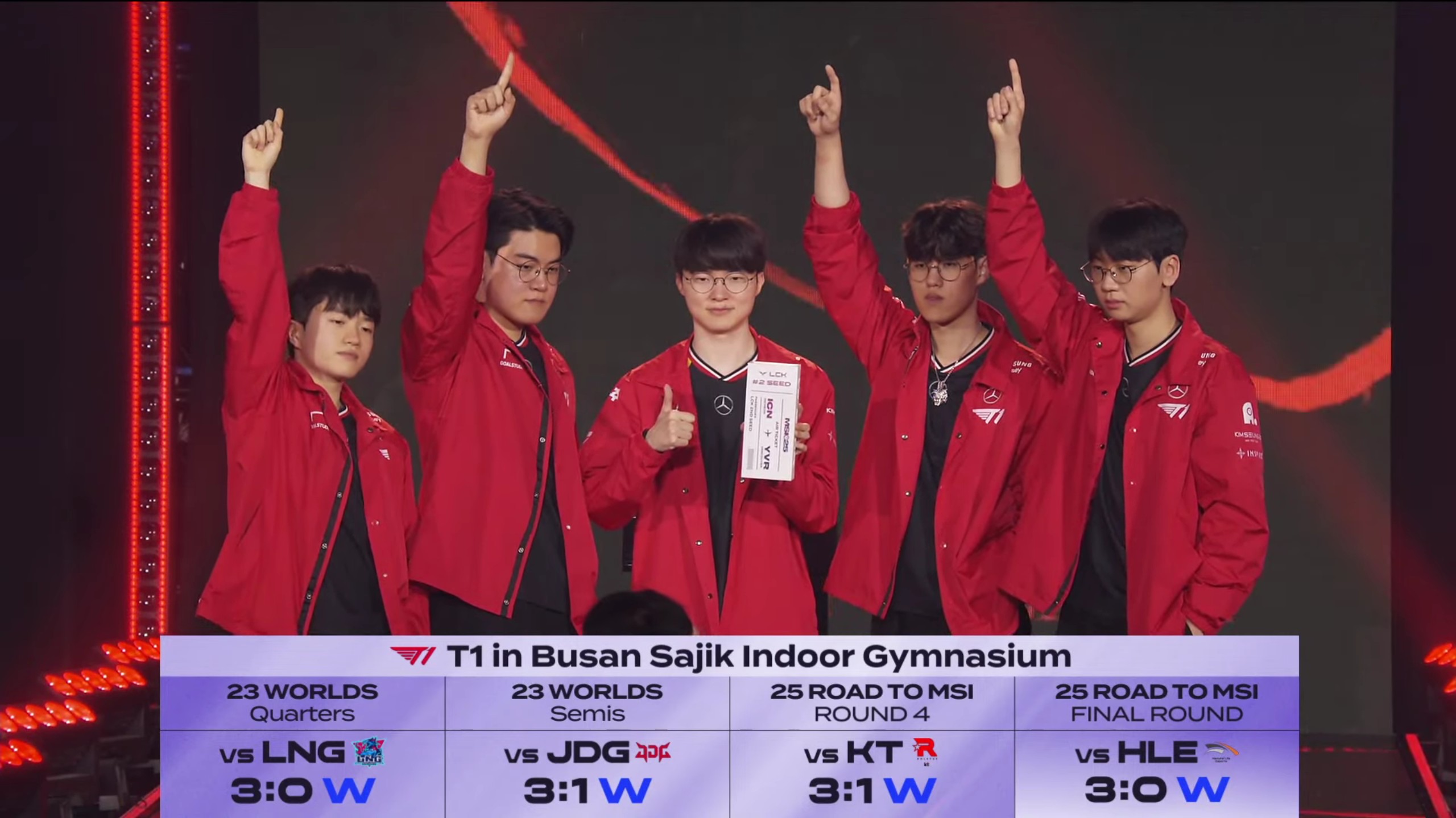 DFM碾压T1，Faker团战一打五峡谷大战八强赛，点燃全场激情